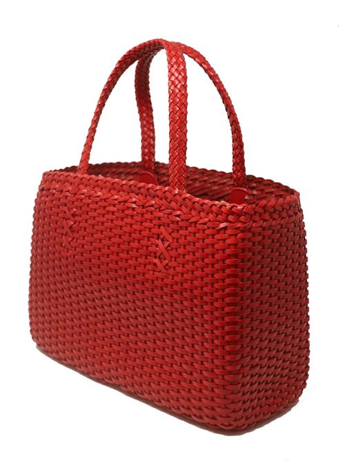 Shoulder bag in woven leather Laboratorio Capri | 034NEWRED